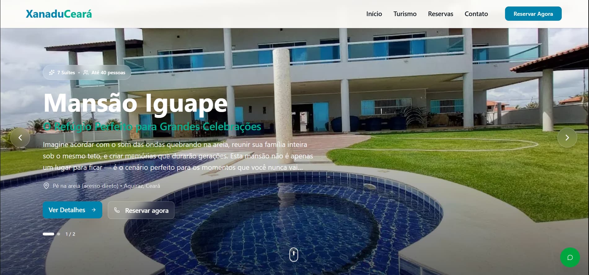 Xanadu Ceará – Site de alta conversão para casas de temporada premium